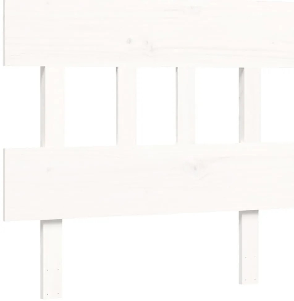 Cama sem colchão 100x200 cm madeira de pinho maciça branco