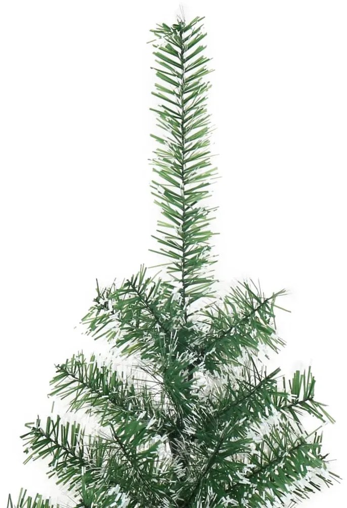 Árvore de Natal artificial com flocos de neve 240 cm verde