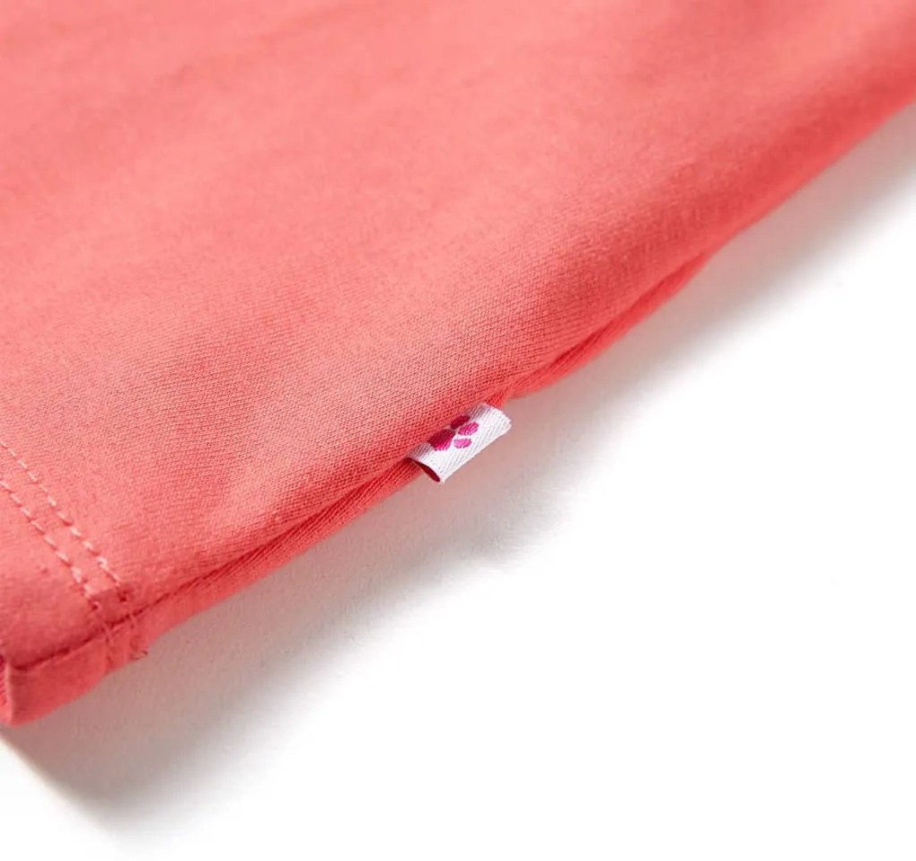Vestido de criança com cordão cor coral 140