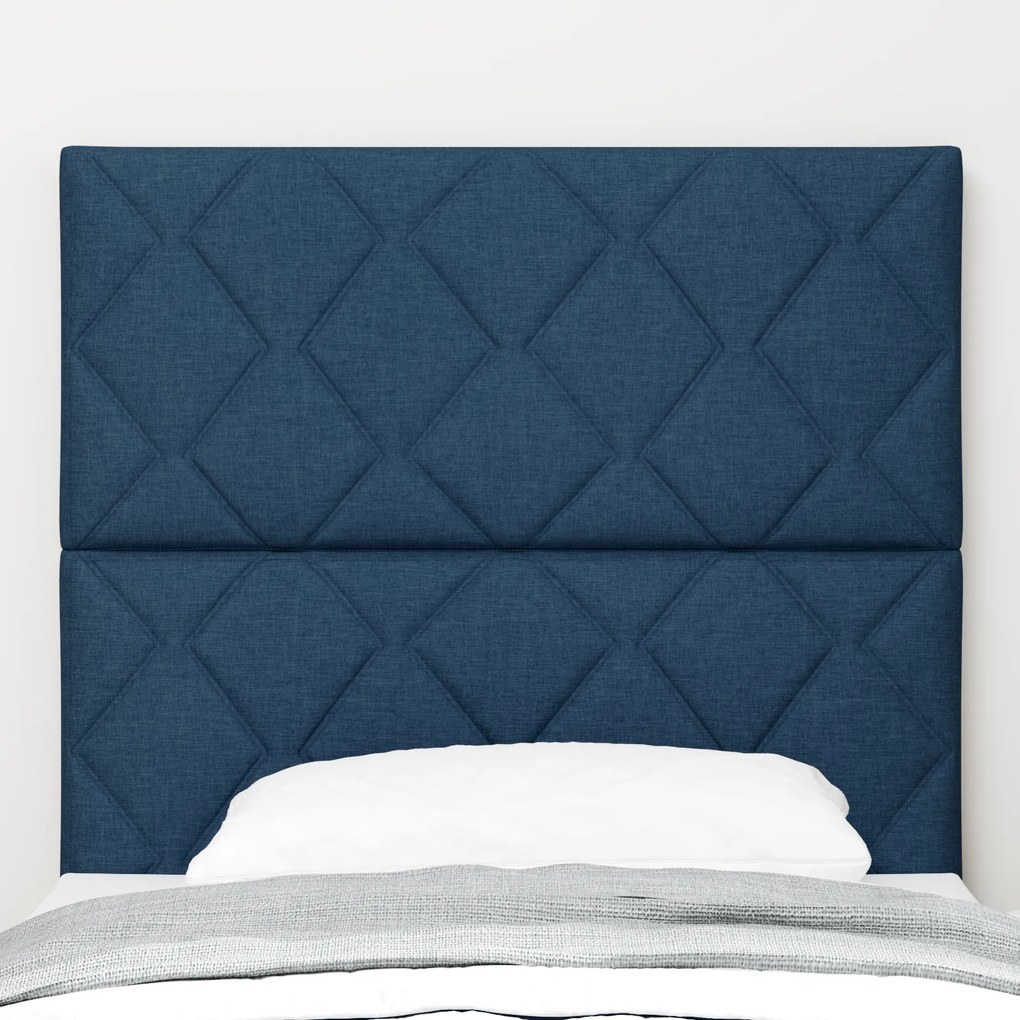 Cabeceira vidaXL Design de Losangos Azul 100 cm Tecido, Cabeceira vida