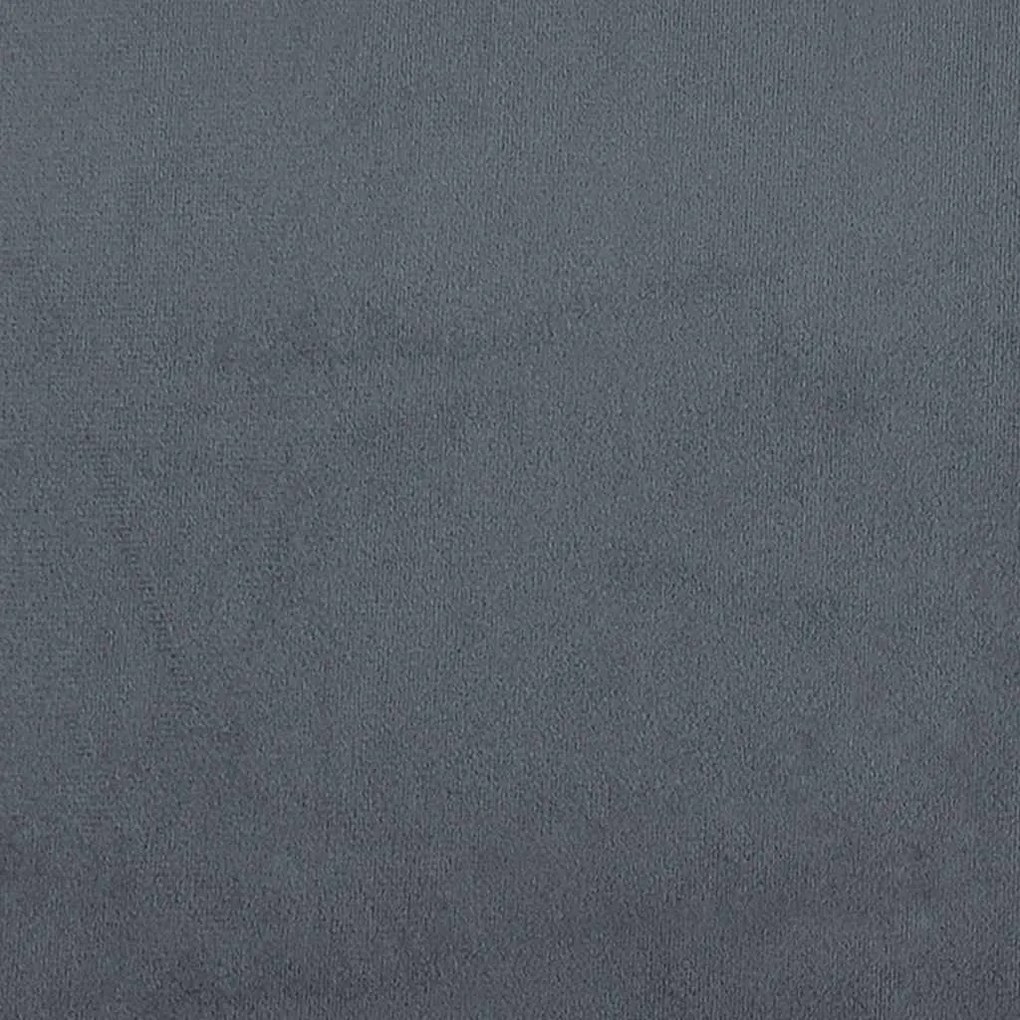 Banco com almofadões 120,5x65x75 cm veludo cinzento-escuro