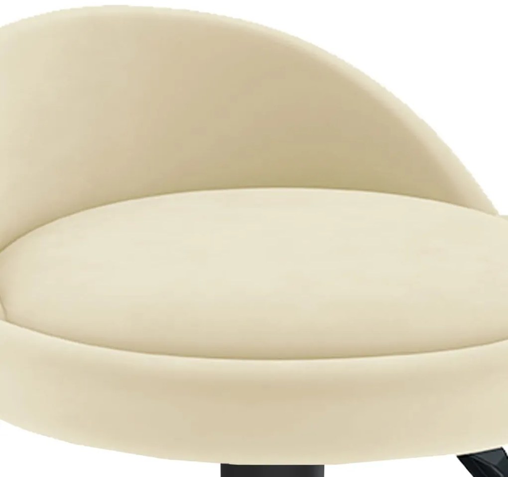 Bancos de bar 2 pcs veludo creme