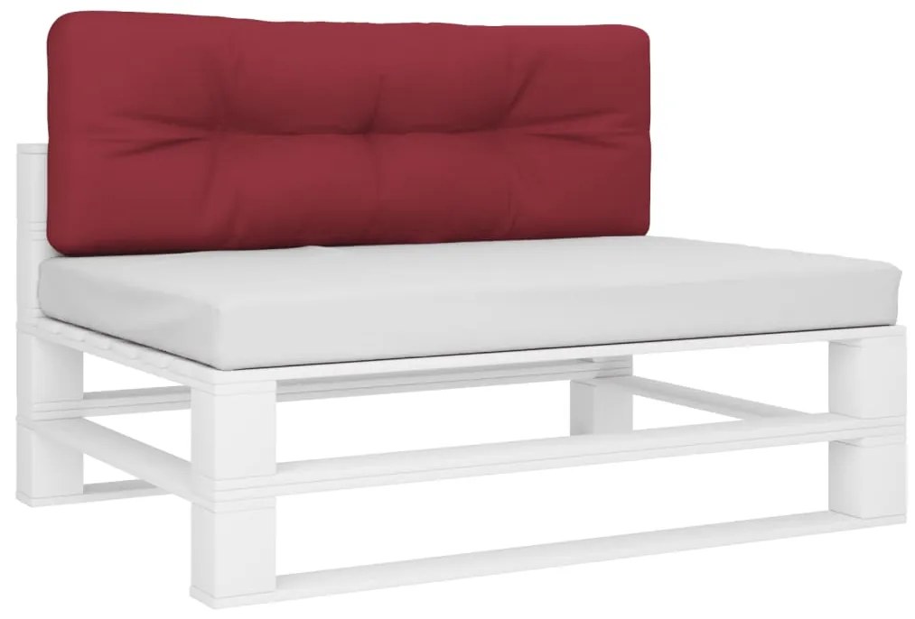 Almofadão p/ sofá de paletes 120x40x12 cm tecido vermelho tinto