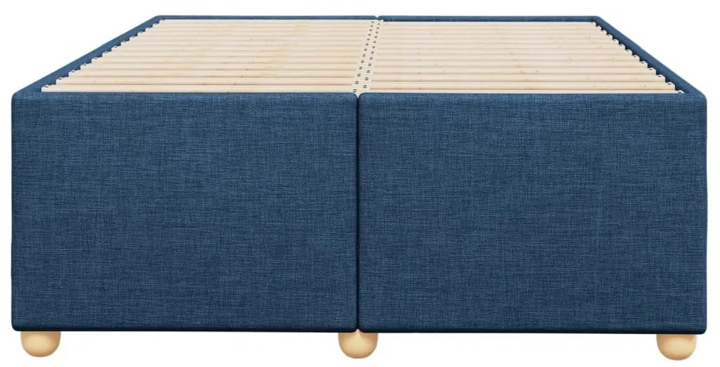 Estrutura de cama sem colchão 120x200 cm tecido azul