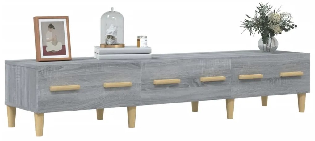Móvel de TV 150x34,5x30 cm derivados de madeira cinzento sonoma