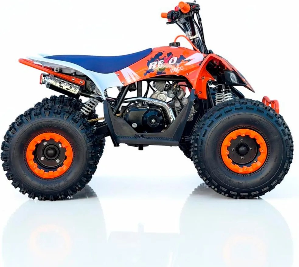 Mini moto 4 gasolina para crianças de 110 cc, REXO 4 Tempos YH110 Automática C/Marcha atrás e Limitador de velocidade Laranja