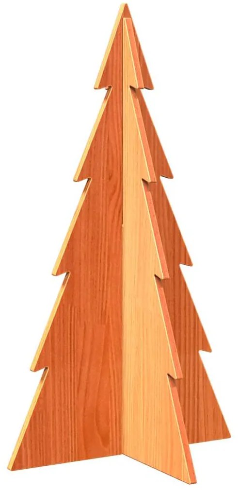 Árvore de Natal decorativa 80 cm pinho maciço castanho-mel