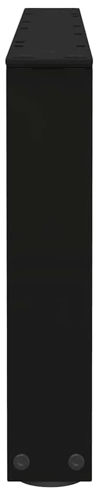 Pés para mesa de centro em V, 2 peças, preto, 70x(30-31,3) cm, aço