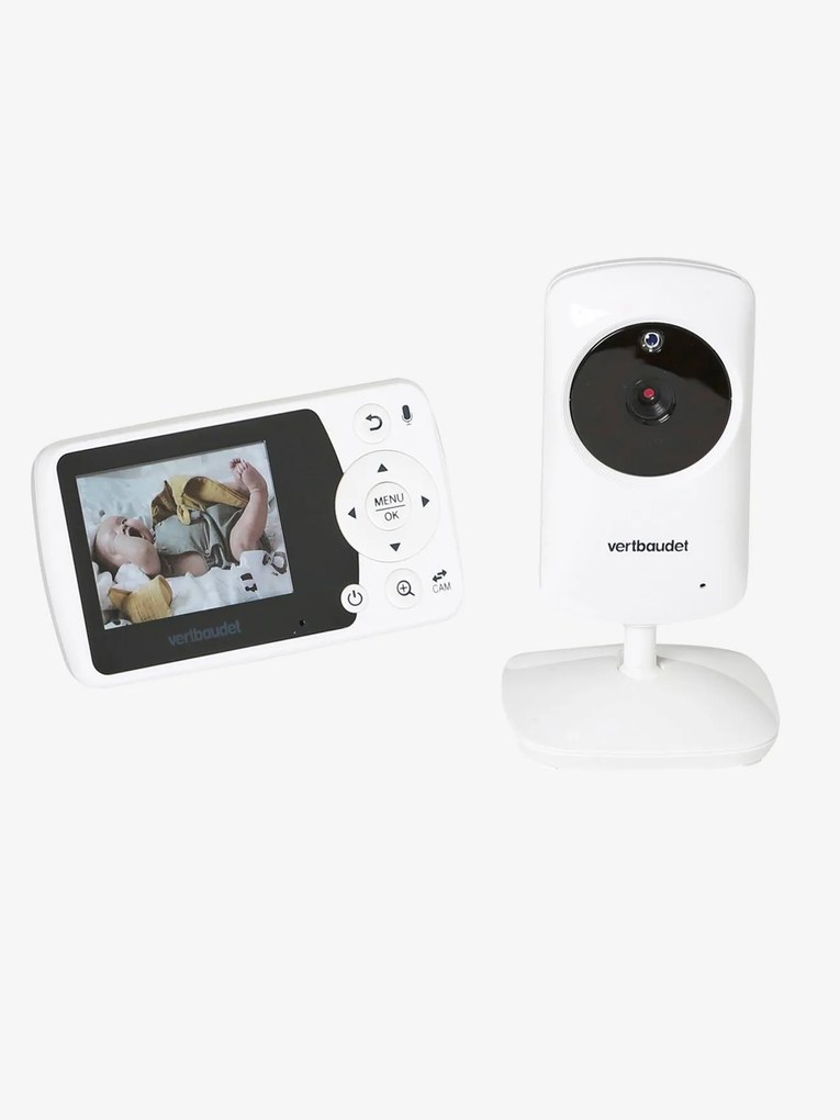 Intercomunicador de vídeo VisiCare - Ecrã 2,4" - VERTBAUDET branco claro liso