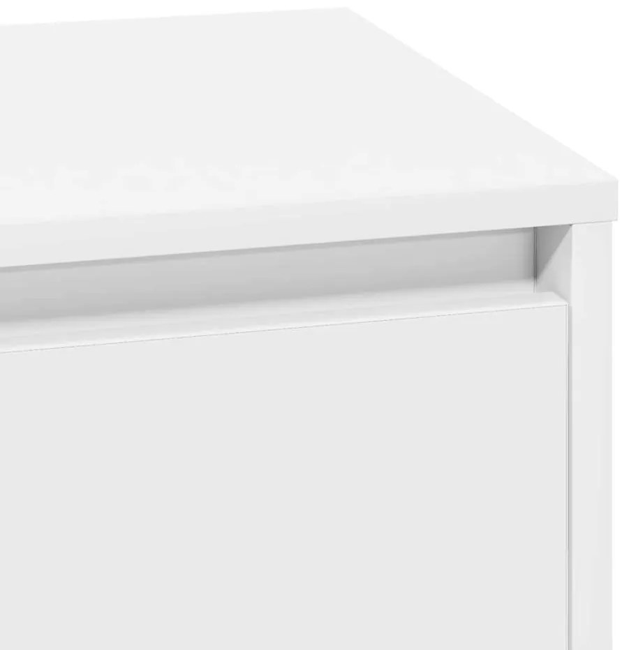 Criado-mudo com Luzes LED Branco 39x34,5x50 cm