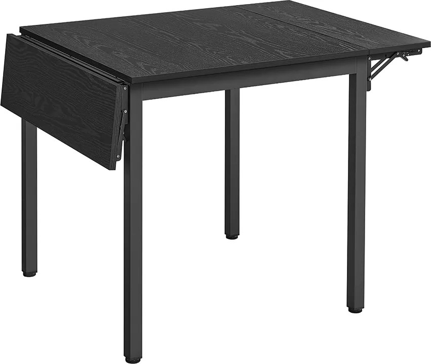 Mesa de jantar para 2-4 pessoas extensivel (CADEIRAS NÃO INCLUIDAS) 78 x 120 x 76,2 cm preto