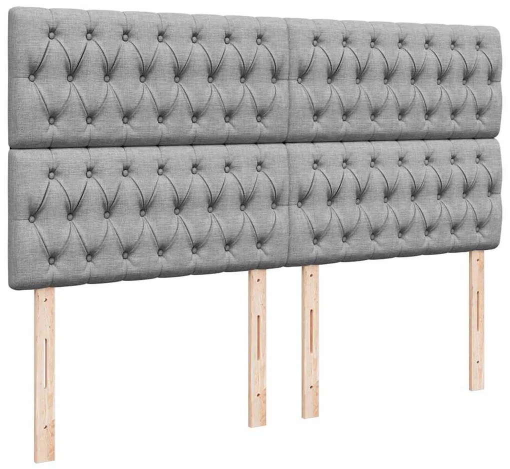 Estrutura cama otomana colchão 160x200 cm tecido cinzento claro