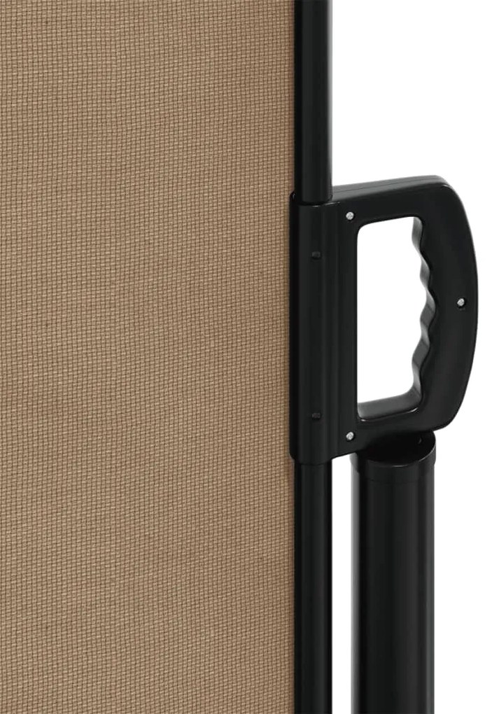 Toldo lateral retrátil 120x600 cm cinzento-acastanhado