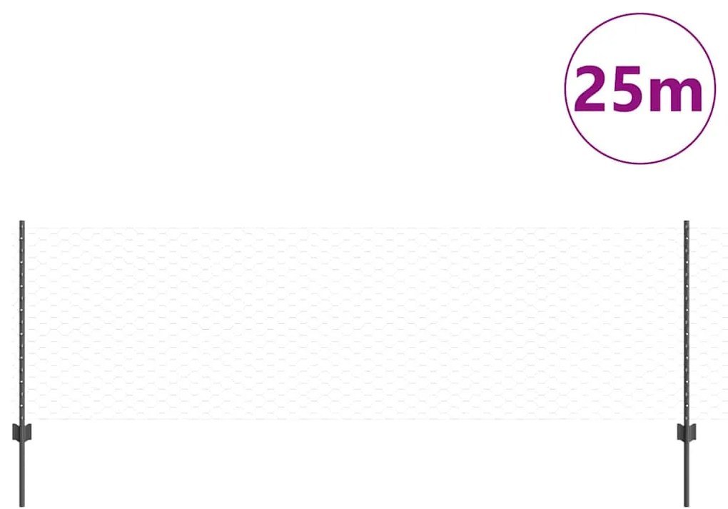 Postes de Cerca vidaXL 11 pcs U-Channel Cinza 80 cm Aço