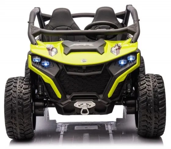 Carro elétrico infantil DRACO 24V 2 Lugares 4x4, Rodas Borracha VERDE
