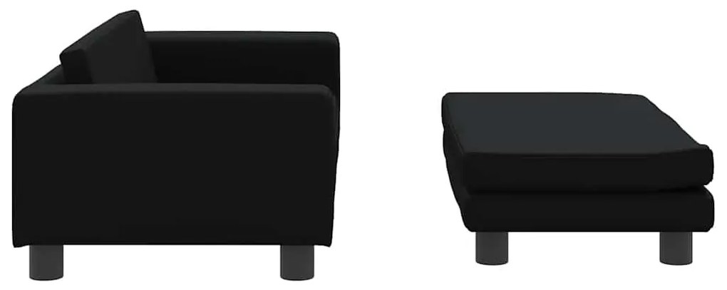 Cama para cães com extensão 100x50x30 cm couro artificial preto