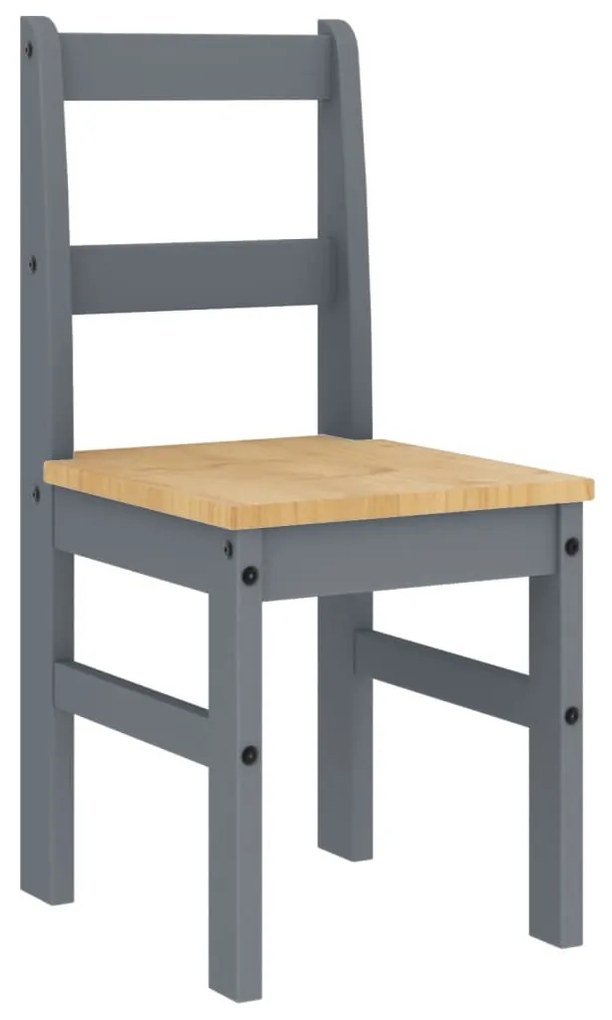 Cadeiras de jantar 2 pcs Panama 40x46x90 cm pinho maciço cinza
