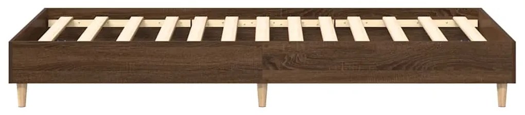 Estrutura cama s/ colchão 90x190 cm carvalho castanho