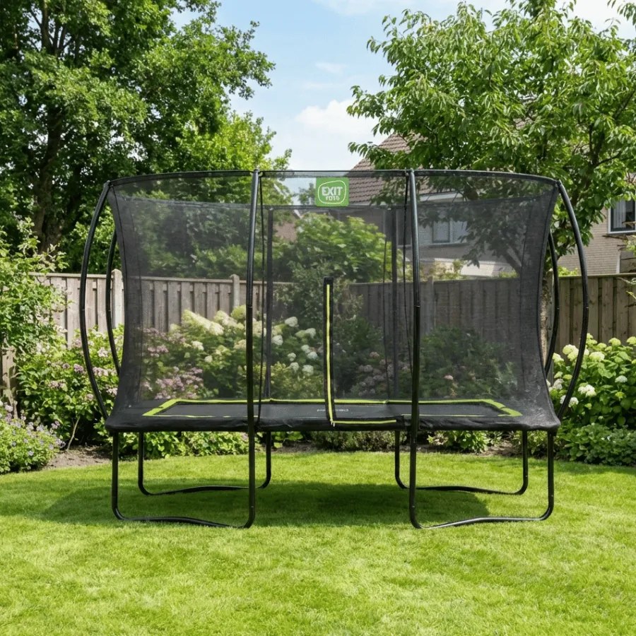 Trampolim retangular Silhouette 244 x 366 cm - preto