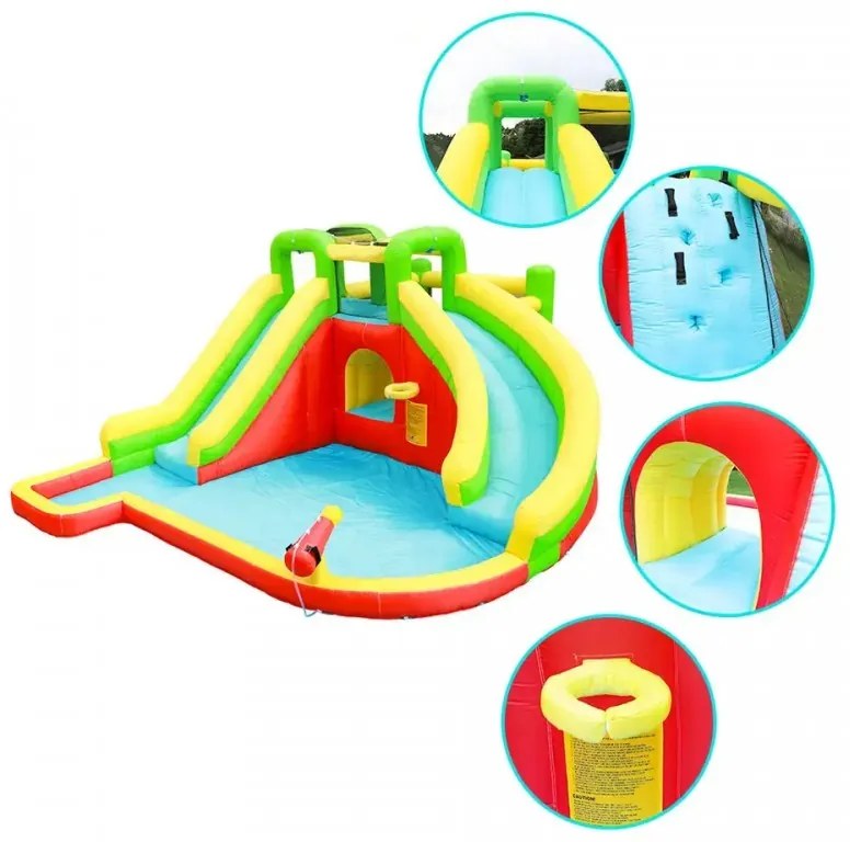 Castelo insuflável para crianças Water Jump Multicolorido (inclui ventilador)