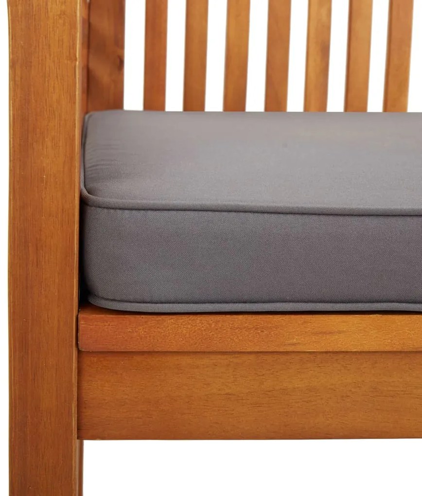 5 pcs conjunto de jantar exterior c/ almofadões acácia maciça