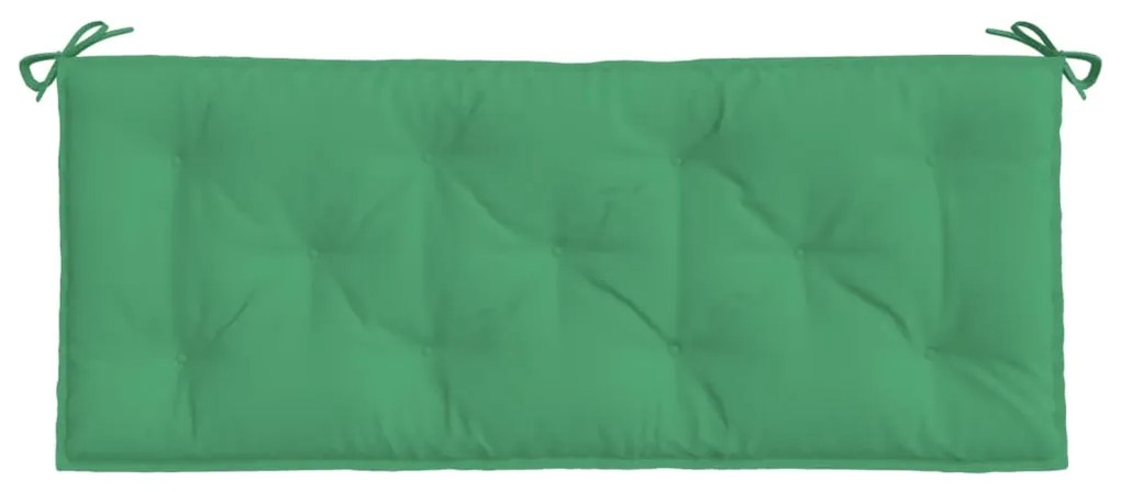 Almofadões banco jardim 2 pcs 120x50x7cm tecido oxford verde
