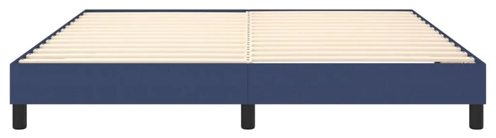 Estrutura de cama sem colchão 160x200 cm tecido azul