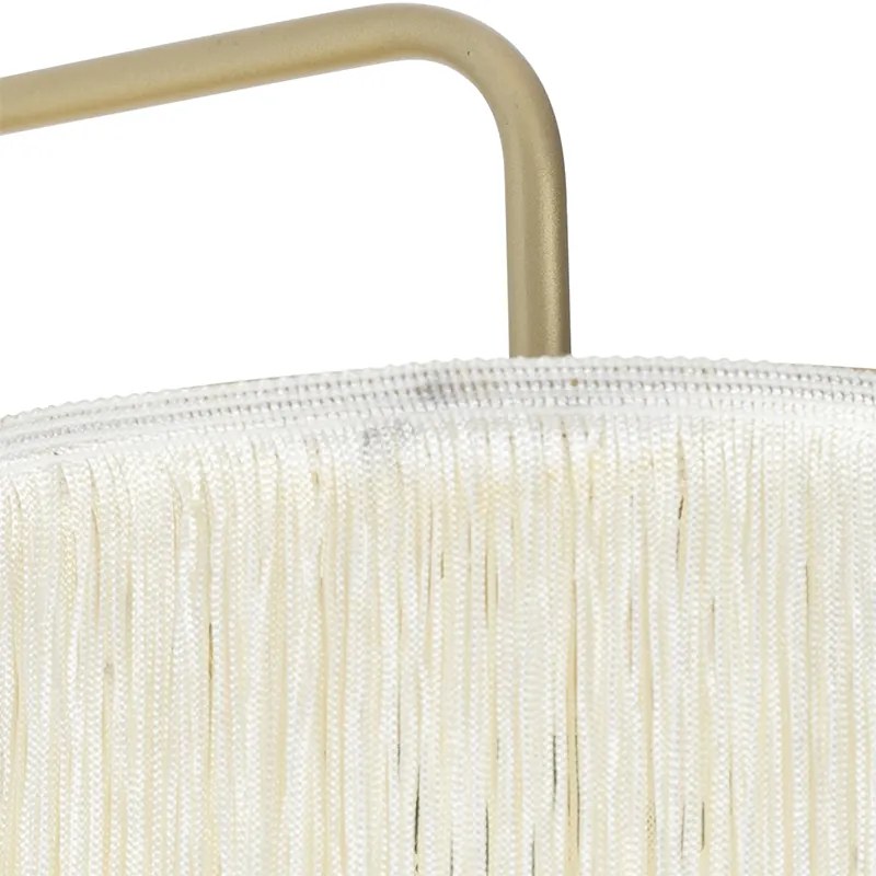 Candeeiro de parede oriental dourado com aba dourado - Franxa Oriental