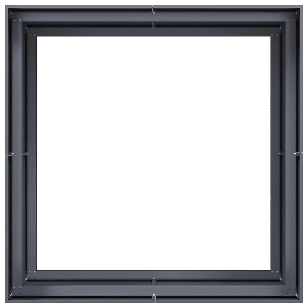 Vaso floreira 100x100x80 cm aço antracite
