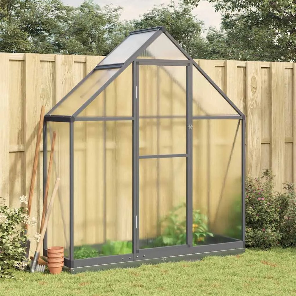 vidaXL Estufa com estrutura de base 169x58x202 cm alumínio antracite