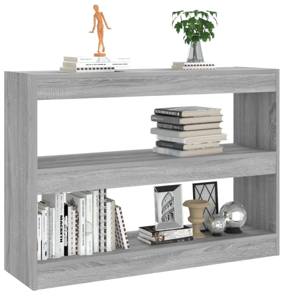 Estante/divisória 100x30x72 cm cor sonoma cinza