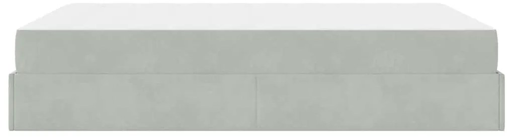 Estrutura da Cama Outros Cinzento-claro 160 x 200 cm Veludo