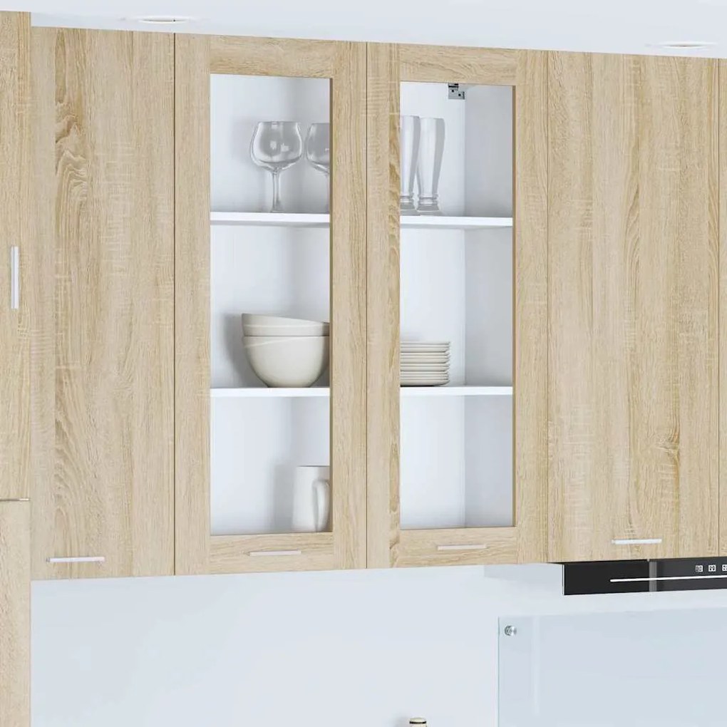 vidaXL Armário suspenso com porta Carvalho Sonoma 80 x 31 x 100 cm