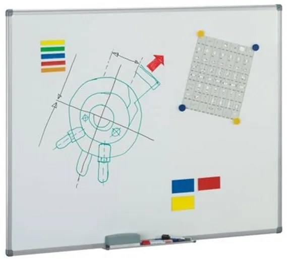 Bi Office Quadro Branco Magnético Porcelana Mate Maya 120x300 cm