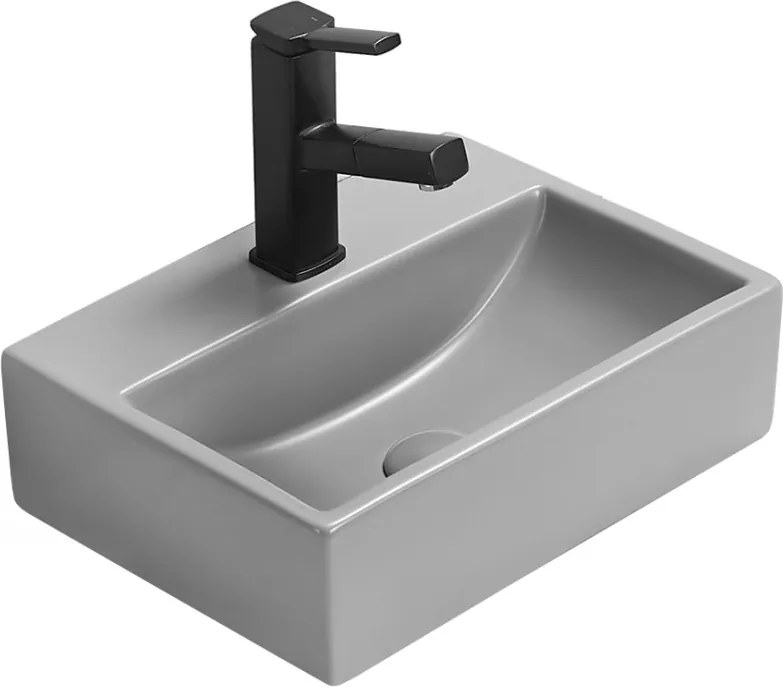 Mexen Mini lavabo de bancada 40 x 30 cm, cinza claro mate - 21094061
