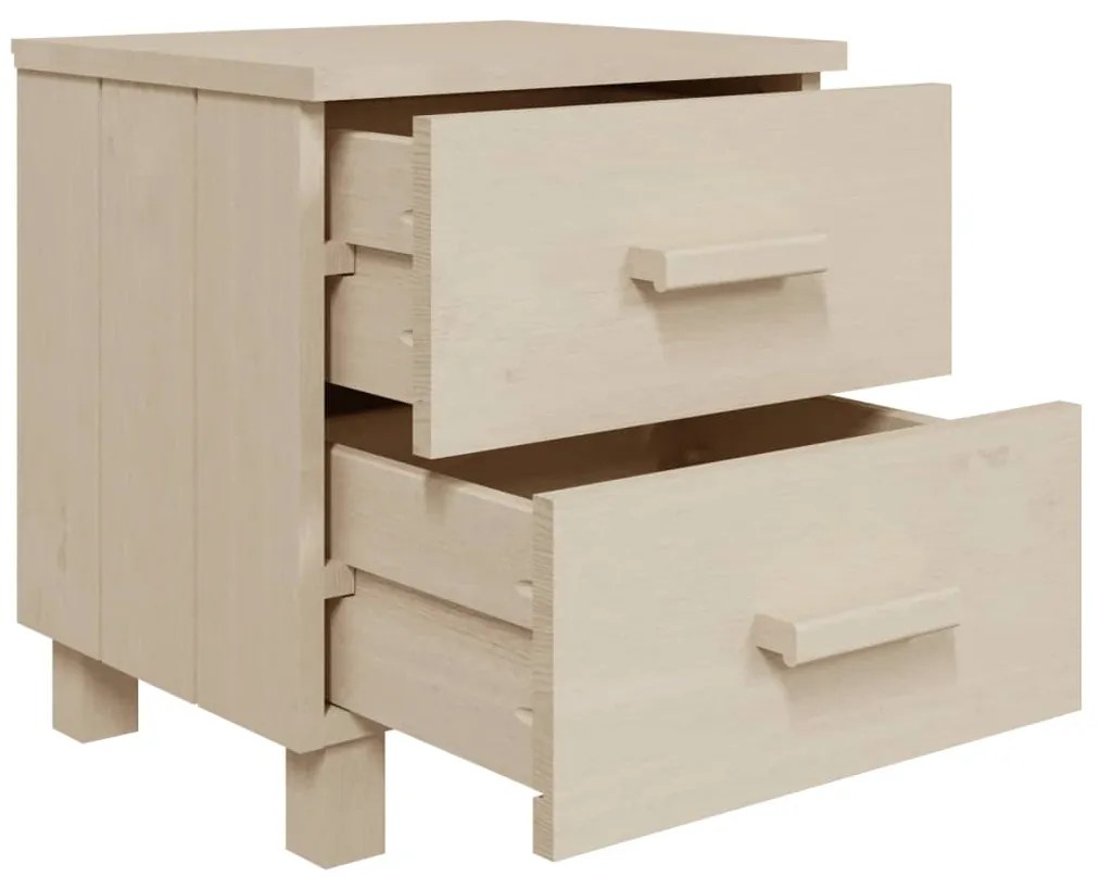 Mesa de cabeceira HAMAR 40x35x44,5 cm pinho maciço castanho-mel