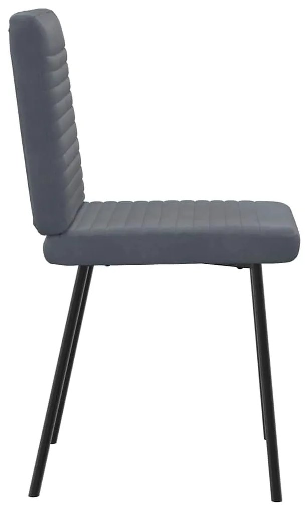 Cadeiras de jantar 2 pcs veludo cinzento-escuro