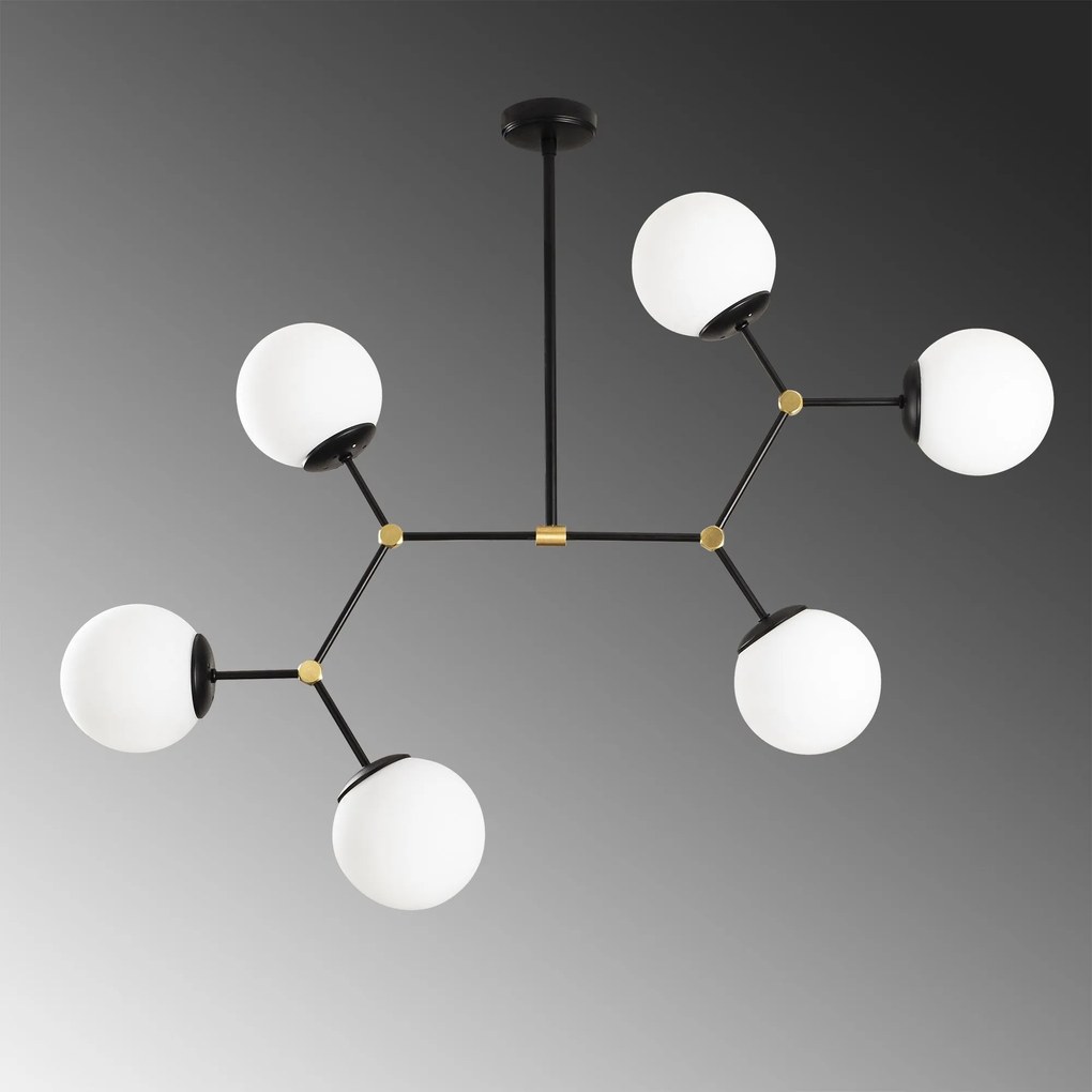 Candeeiro Damar – Preto e Branco – 100 x 58 cm