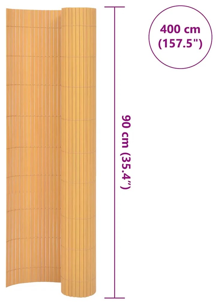 Cerca de jardim dupla face 90x400 cm amarelo