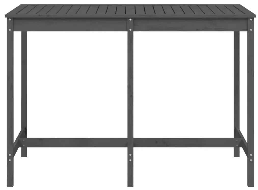 Mesa de jardim 159,5x82,5x110 madeira de pinho maciça cinzento