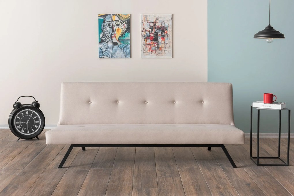 Sofá-Cama de 3 Lugares Zola – Creme – 180 x 102 cm