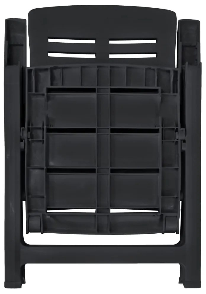 Conjunto de jantar de exterior 11 pcs plástico antracite