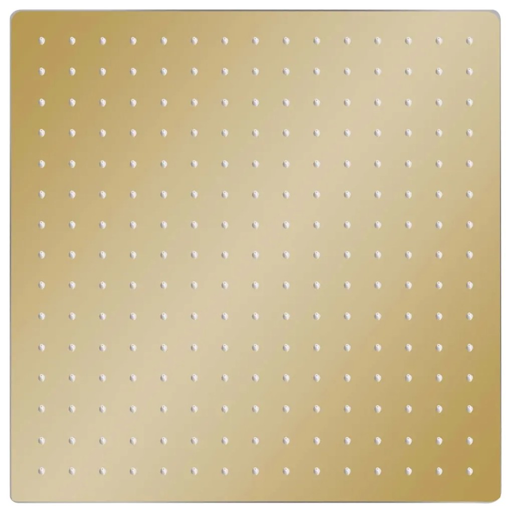 Cabeça de chuveiro quadrada 40x40 cm aço inoxidável dourado