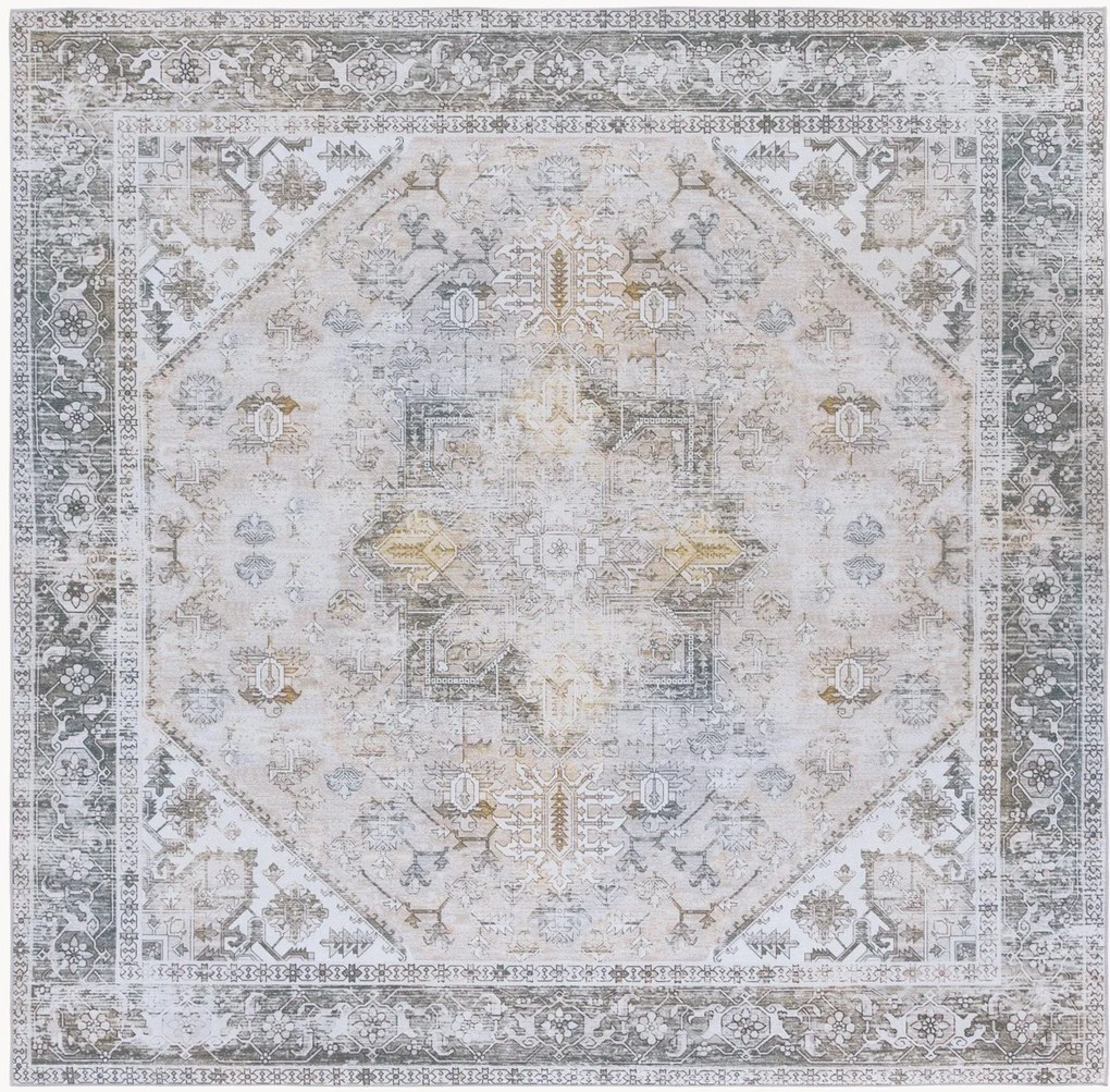 Tapete artesanal de pelo curto lavável Kushim