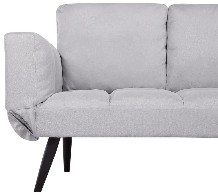 Sofá-cama em tecido cinzento claro BREKKE Beliani