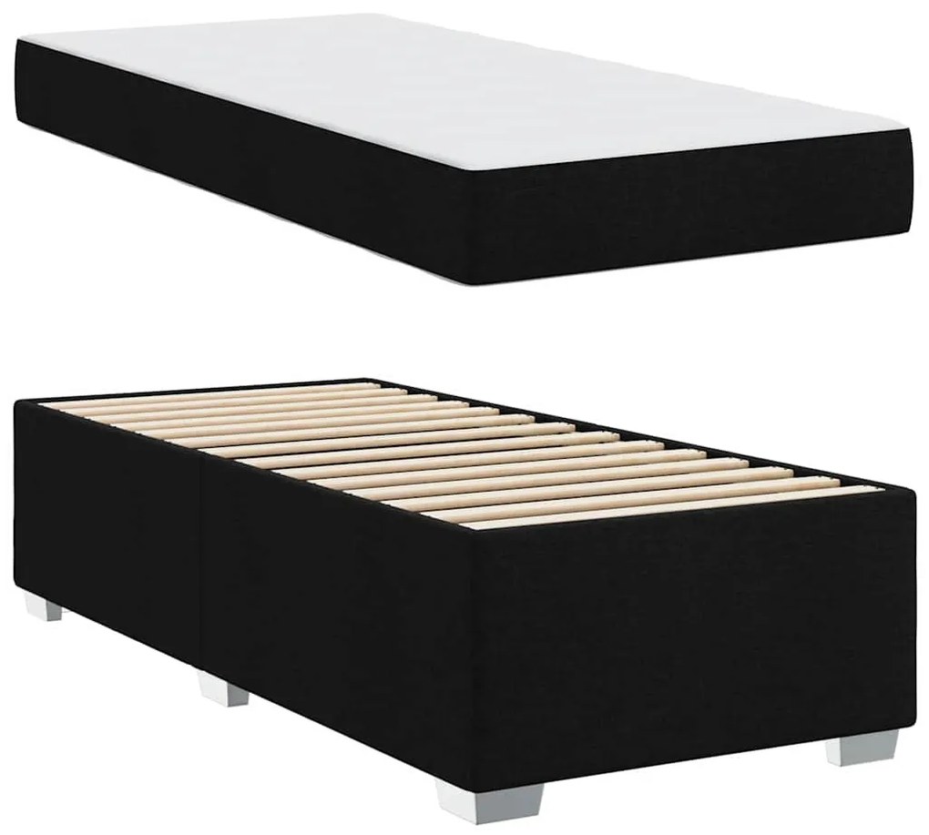 Estrutura da Cama Outros Preto 90 x 190 cm tecido