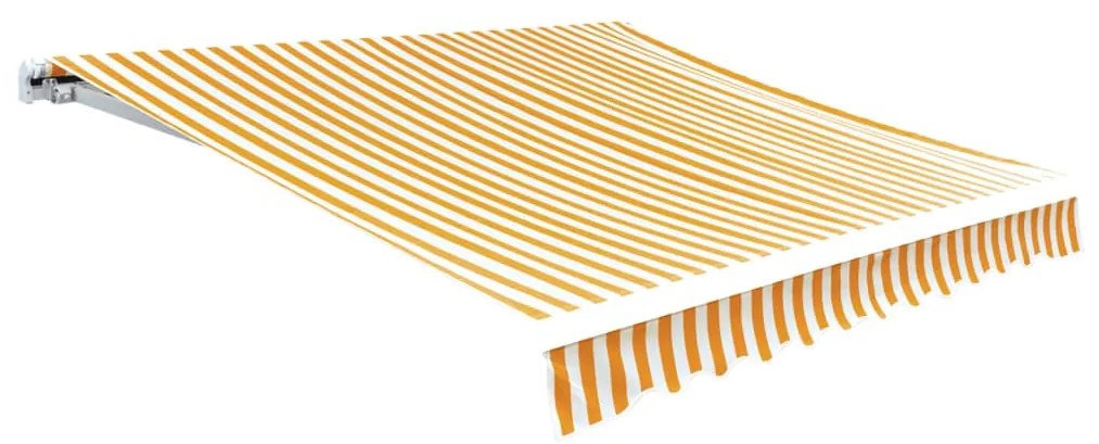 vidaXL Lona toldo 6x3m (sem estrutura/caixa) amarelo girassol/branco