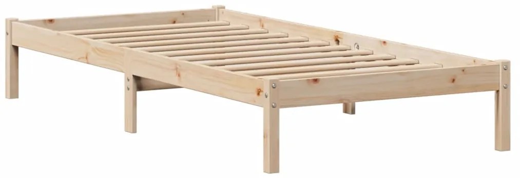 Cama com estante sem colchão 90x190 cm pinho maciço
