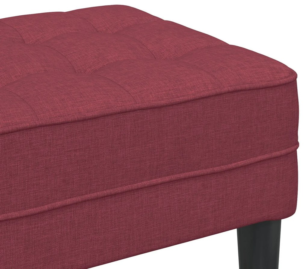 Banco vidaXL Vermelho Vinho 113x57x39 cm Tecido