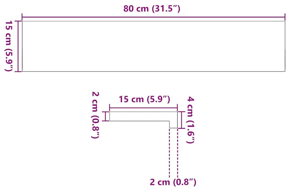 Soleiras da janela 2 pcs 80x15x2 cm carvalho castanho-claro